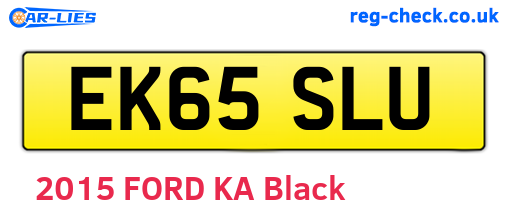 EK65SLU are the vehicle registration plates.