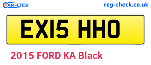 EX15HHO are the vehicle registration plates.