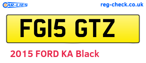 FG15GTZ are the vehicle registration plates.