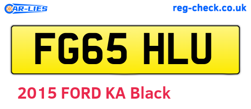 FG65HLU are the vehicle registration plates.