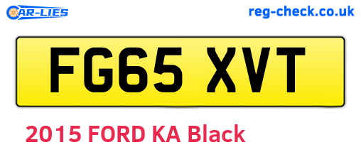 FG65XVT are the vehicle registration plates.