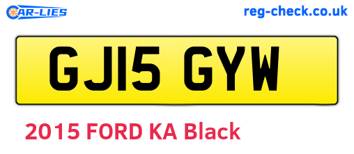 GJ15GYW are the vehicle registration plates.