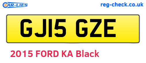 GJ15GZE are the vehicle registration plates.