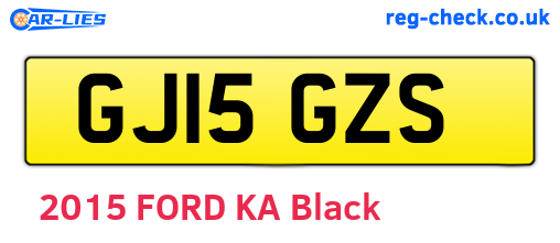 GJ15GZS are the vehicle registration plates.