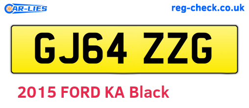GJ64ZZG are the vehicle registration plates.