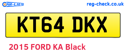KT64DKX are the vehicle registration plates.