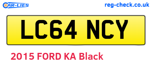 LC64NCY are the vehicle registration plates.
