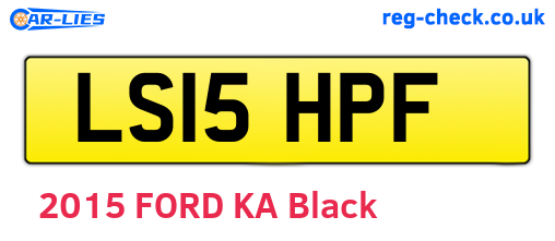 LS15HPF are the vehicle registration plates.