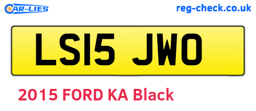 LS15JWO are the vehicle registration plates.