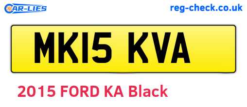 MK15KVA are the vehicle registration plates.
