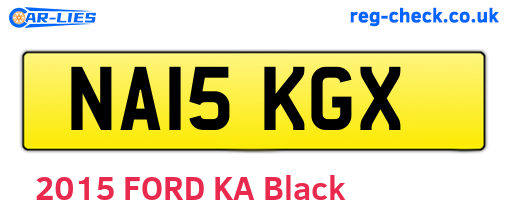 NA15KGX are the vehicle registration plates.