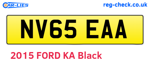 NV65EAA are the vehicle registration plates.