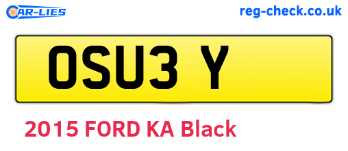 OSU3Y are the vehicle registration plates.