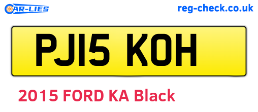 PJ15KOH are the vehicle registration plates.