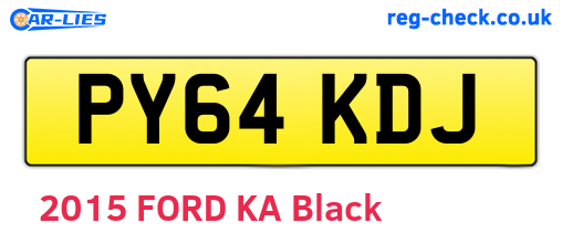 PY64KDJ are the vehicle registration plates.