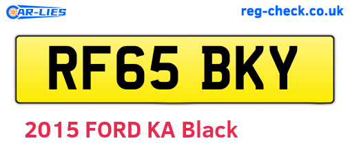 RF65BKY are the vehicle registration plates.