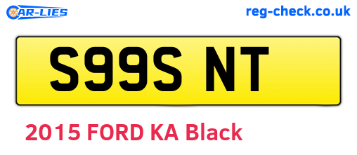 S99SNT are the vehicle registration plates.