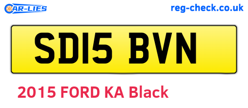 SD15BVN are the vehicle registration plates.