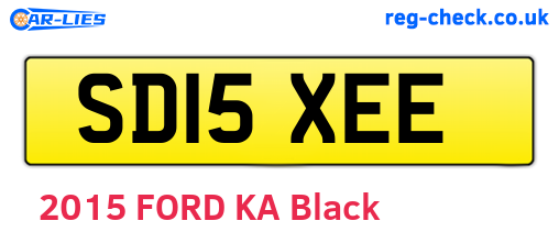 SD15XEE are the vehicle registration plates.