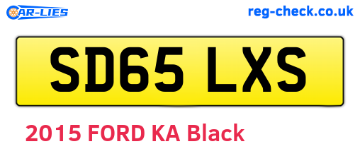 SD65LXS are the vehicle registration plates.