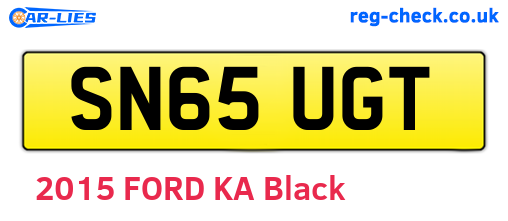 SN65UGT are the vehicle registration plates.