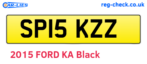 SP15KZZ are the vehicle registration plates.