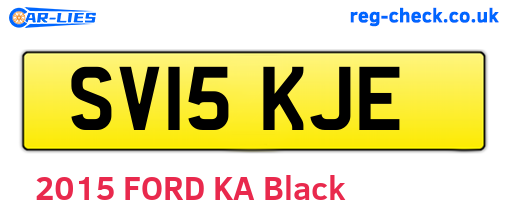 SV15KJE are the vehicle registration plates.