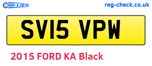 SV15VPW are the vehicle registration plates.