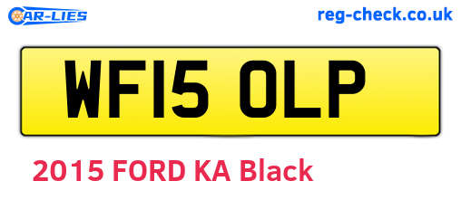 WF15OLP are the vehicle registration plates.