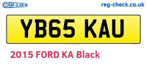 YB65KAU are the vehicle registration plates.