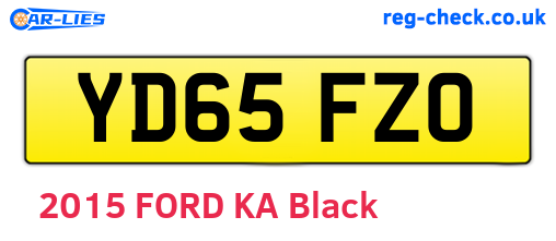 YD65FZO are the vehicle registration plates.