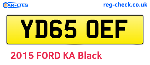 YD65OEF are the vehicle registration plates.