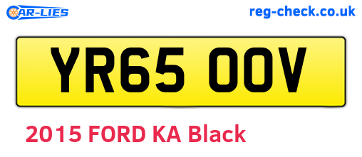 YR65OOV are the vehicle registration plates.