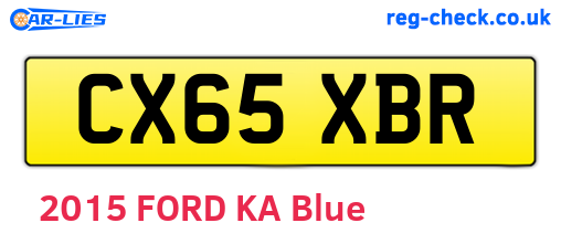 CX65XBR are the vehicle registration plates.