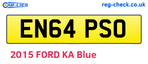 EN64PSO are the vehicle registration plates.