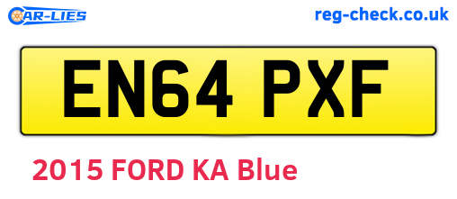 EN64PXF are the vehicle registration plates.