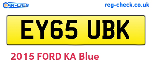 EY65UBK are the vehicle registration plates.