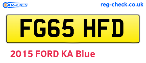 FG65HFD are the vehicle registration plates.