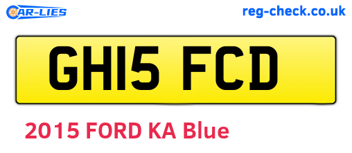 GH15FCD are the vehicle registration plates.