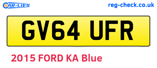 GV64UFR are the vehicle registration plates.