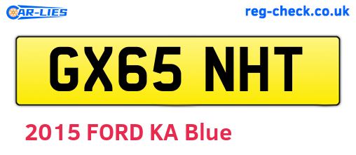 GX65NHT are the vehicle registration plates.