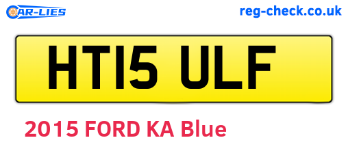 HT15ULF are the vehicle registration plates.