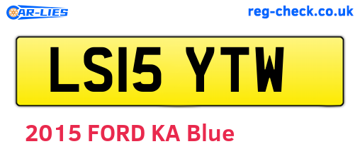 LS15YTW are the vehicle registration plates.