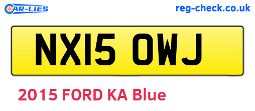 NX15OWJ are the vehicle registration plates.
