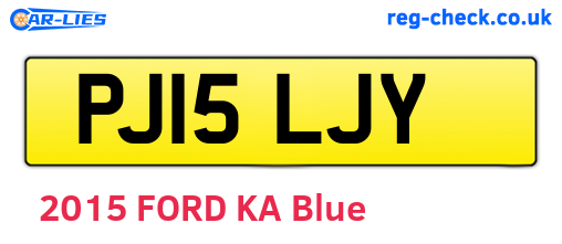PJ15LJY are the vehicle registration plates.