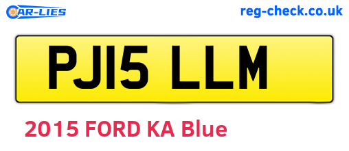 PJ15LLM are the vehicle registration plates.