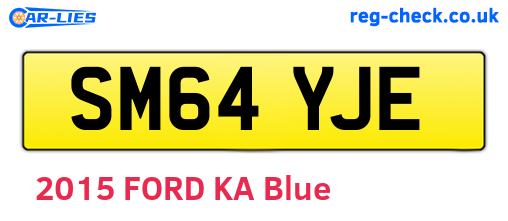 SM64YJE are the vehicle registration plates.