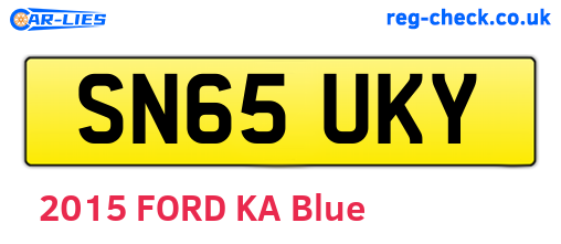 SN65UKY are the vehicle registration plates.
