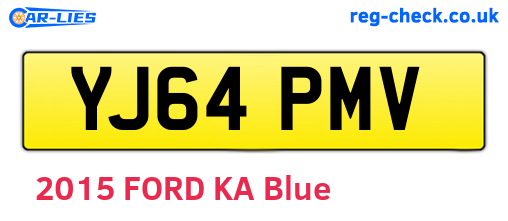 YJ64PMV are the vehicle registration plates.