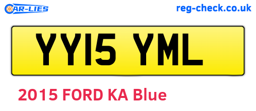 YY15YML are the vehicle registration plates.